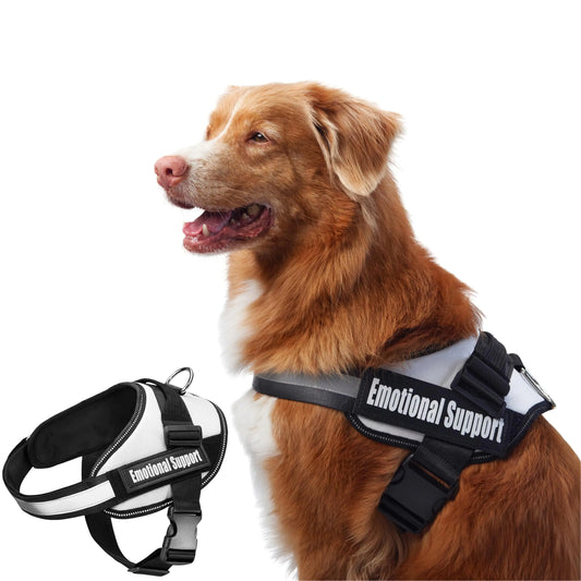 Emotional Support Dog Vest Harness Service Dog Vest Reflective Breathable & Adjustable No Pull ESA Harness Therapy Dog Vest ESA Dog Accessories Emotional Dog Vest Harness (Extra Small)
